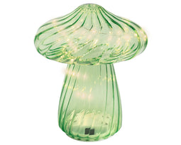 Lumineo - MicroLED paddenstl d17h20 cm groen/wwt kerst