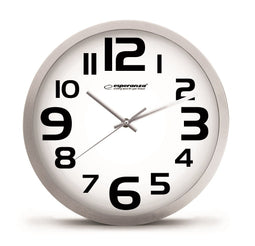 Esperanza EHC013W Wall Clock - Zurich - Black Kwartsklok Ovaal Zwart, Wit