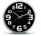 Esperanza EHC013K Wall Clock - Zurich - Black Kwartsklok Ovaal Zwart, Wit