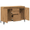 Dressoir 102x35x70 cm bewerkt hout artisanaal eikenkleurig