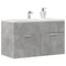 Wastafelkast 90x38,5x46 cm bewerkt hout betongrijs