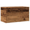Opbergkist 84x42x46 cm bewerkt hout oud houtkleurig