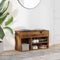 Schoenenbank 80x30x45 cm bewerkt hout oud houtkleurig