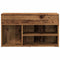 Schoenenbank 80x30x45 cm bewerkt hout oud houtkleurig