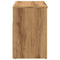 Schoenenbankje 80x30x45 cm bewerkt hout artisanaal eikenkleur
