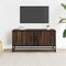 Tv-meubel 80x34,5x40 cm bewerkt hout metaal bruin eikenkleur