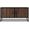 Tv-meubel 80x34,5x40 cm bewerkt hout metaal bruin eikenkleur