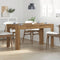 Eettafel 140x74,5x76 cm bewerkt hout artisanaal eikenkleurig
