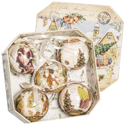 Kerstballen Multicolour Papier Polyfoam 7,5 x 7,5 x 7,5 cm (5 Stuks)