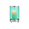 Kaarshouder Zilverkleurig Blauw Cilinder 9,7 x 16,5 x 9,7 cm Metaal Glas