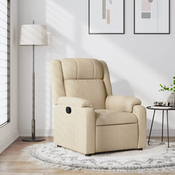 Fauteuil verstelbaar stof crmekleurig
