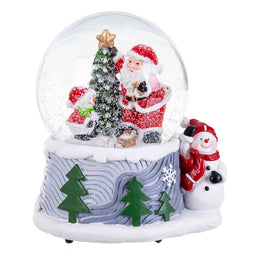 Kerstbal Multicolour Kristal Polyresin Kerstman 13 x 10,5 x 14,5 cm
