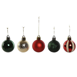 Kerstballen Home ESPRIT Rood Groen Polyethyleen 27 x 4 x 26 cm (20 Onderdelen)