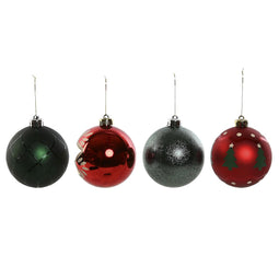 Kerstballen Home ESPRIT Rood Gouden Polyethyleen 32,5 x 8 x 32,5 cm (16 Onderdelen)