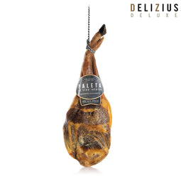 Iberische schouder van een met graan gevoerd varken Delizius Deluxe Geschat gewicht 5-5,5 Kg