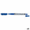 Permanente markeerstift Molin Blauw Dubbelzijdig 12 Stuks