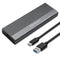 Qoltec 52267 Behuizing | SSD M.2-schijf | SATA | NGFF| USB-C | Supersnelheid | 2TB | Grijs