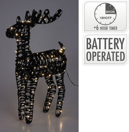 Nampook - Rendier 60 cm zwart micro led kerstversiering
