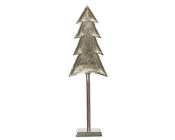 Decoris - Decoratie alu l11b24h55 cm zilver