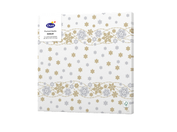 Duni - Servetten Snow Glitter White lin Soft 40 x 40 cm