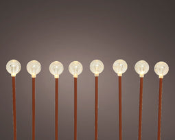 Lumineo - LED stake l210h20 cm roest/wwt 8st kerst