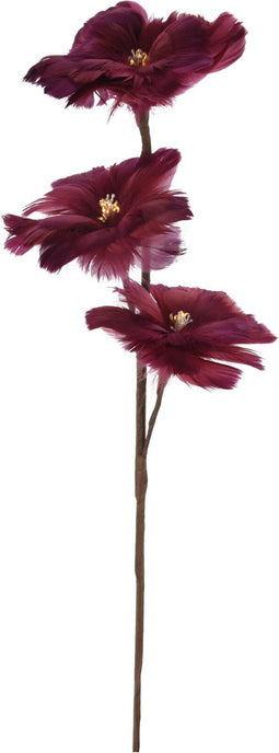 Nampook - Flowerbranch Feather 80 cm Burg