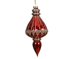 Decoris - Figuur kunststof l12b12h29 cm rood/goud