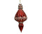 Decoris - Figuur kunststof l12b12h29 cm rood/goud