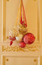 Decoris - Figuur kunststof l12b12h29 cm rood/goud