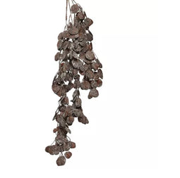 Decoris - Kunst Kersttak Blad Donkerbruin - 110 cm