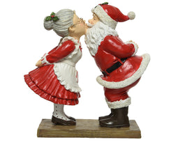 Decoris - Kerstman poly l9b20h20cm rood