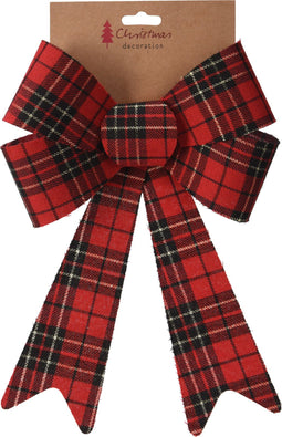 Nampook - Strik 32 cm ruit design kerstversiering