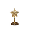 Anna's Collection - Ster op stam glas led op batterij met timer h19 cm mercury goud