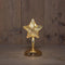 Anna's Collection - Ster op stam glas led op batterij met timer h19 cm mercury goud