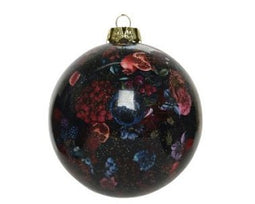 Decoris - Kerstbal Foam Shiny Glitter - Ossenbloed