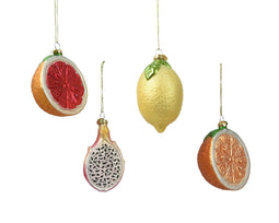 Decoris - Fruit glas l6.4b6.4h11 cm geel a4