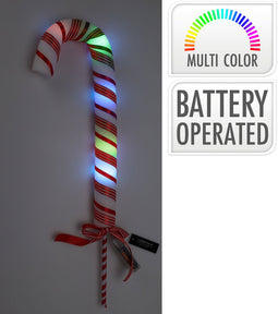 Nampook - Zuurstok met led 13x53 cm multi kerstversiering