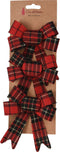 Nampook - Strik 13 cm set van 3sts ruit kerstversiering