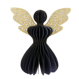 Buitengewoon de Boet - Papieren Engel Glitter 12 cm - Donkerblauw