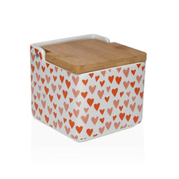 Zoutvaatje met deksel Versa Amore Keramisch Dolomite 12,2 x 11,5 x 12,2 cm