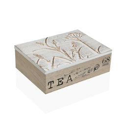 Box for Infusions Versa Hout MDF 18 x 7,5 x 24 cm Blommor