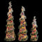 Kerstboom Multicolour Natuurlijke Vezel 20 x 20 x 80 cm (3 Stuks)