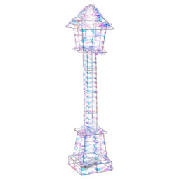 Verlichte decoratie Zilverkleurig Straatlantaarn 13 x 13 x 58 cm