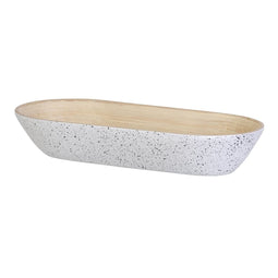 Dienblad Wit Natuurlijk Bamboe 40 x 18 x 7 cm
