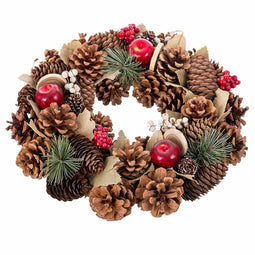 Kerstkroon Multicolour Natuurlijk Plastic Foam Ananas 30 x 8 x 30 cm