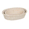 Dienblad Wit Bamboe Rotan 29 x 22 x 7 cm (2 Stuks)