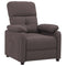 Fauteuil verstelbaar stof donkerbruin