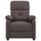 Fauteuil verstelbaar stof donkerbruin