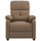 Fauteuil verstelbaar stof bruin