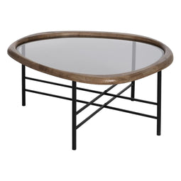Hoofdtafel Zwart Natuurlijk Kristal Ijzer Rubberwood 76 x 81 x 38 cm